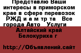Представлю Ваши интересы в приморском крае в сфере перевозок РЖД и а/м тр-та - Все города Авто » Услуги   . Алтайский край,Белокуриха г.